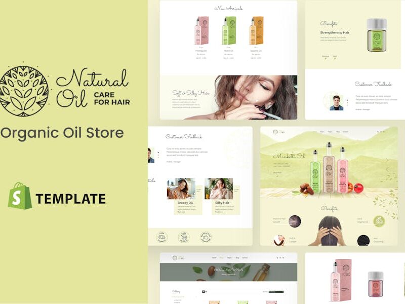 Natural Oil - Shopify Organic Hair Oil Store Theme