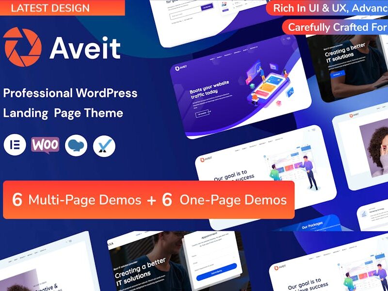 Aveti - Elementor Landing Page WordPress Theme