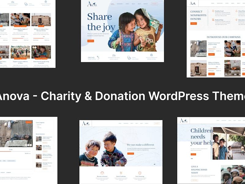 Charity & Donation WordPress Theme - Anova