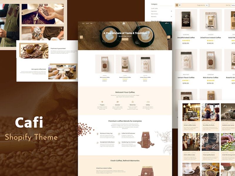 Cafi - Coffee Shops & Cafés Responsive Shopify