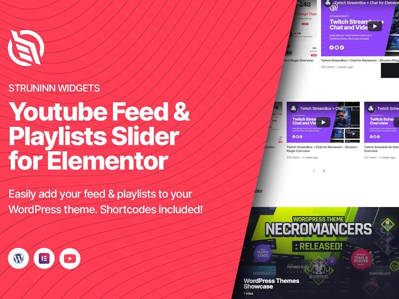 Struninn - Youtube Feed and Playlists Slider