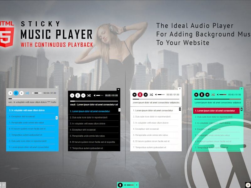Sticky HTML5 Music Player WordPress Plugin