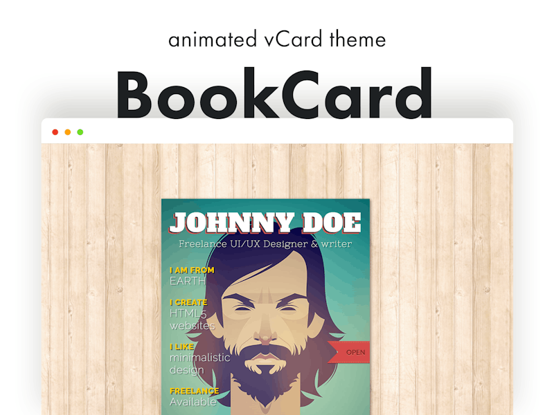 BookCard - 3D Folded vCard WordPress Theme