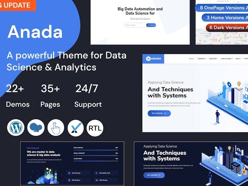 Anada -Data Science & Analytics Landing Page Theme