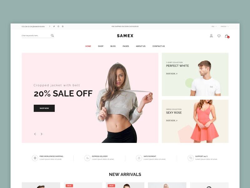 Samex - Clean, Minimal Shop WooCommerce WordPress