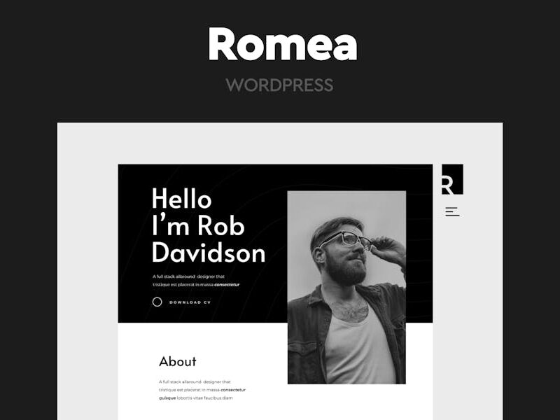 Romea - Personal Portfolio WordPress Theme