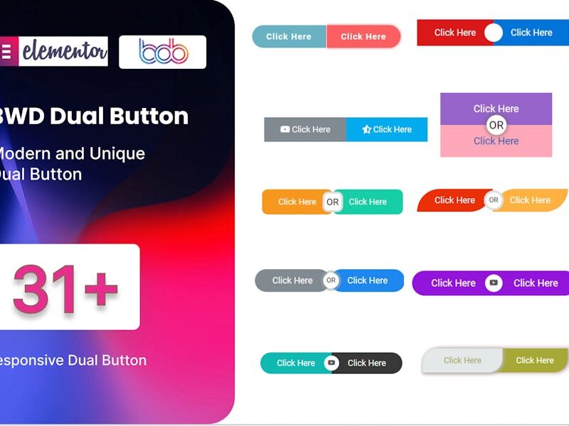 BWD Dual Button addon for elementor