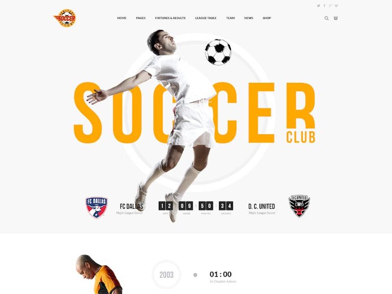 Soccer Club - Football Team WordPress Theme