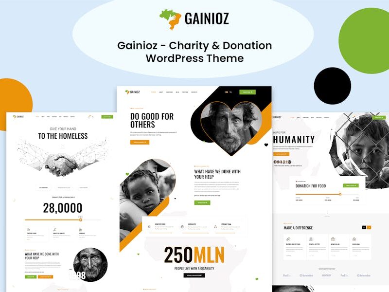 Gainioz - Charity & Donation WordPress Theme