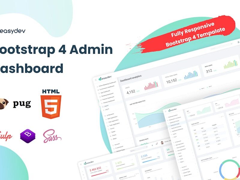 EasyDev — HTML(Pug) Admin & Dashboard Template