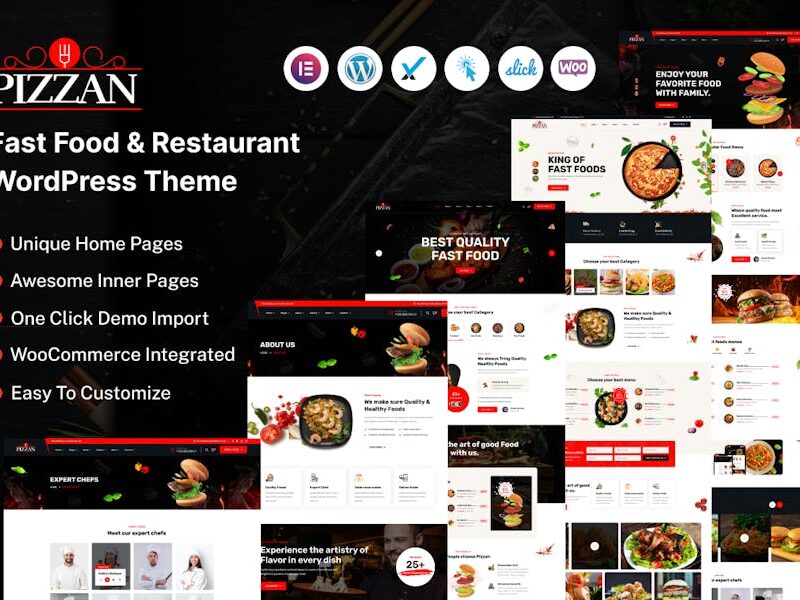 Pizzan - Fast Food and Restaurant WordPress Theme