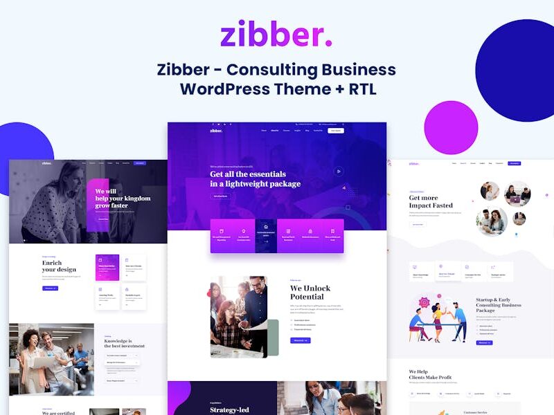 Zibber - Consulting Business WordPress Theme + RTL
