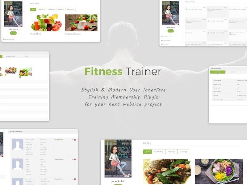 Fitness Trainer- Training Membership gym Plugin