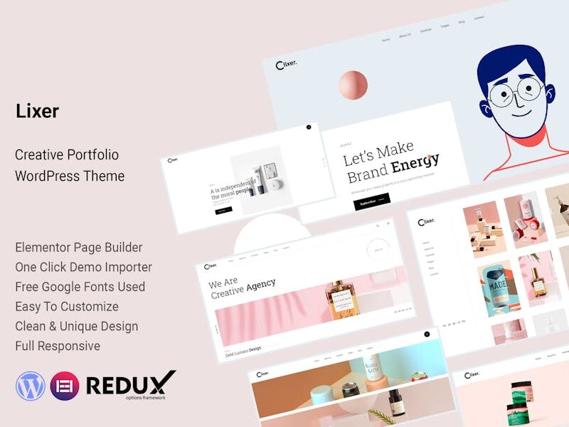 Lixer – Creative Portfolio WordPress Theme