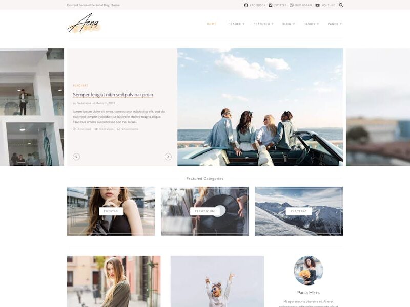 Aena - Content Focused WordPress Theme