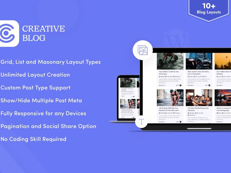 Creative Blog Designer Bundle for WordPress