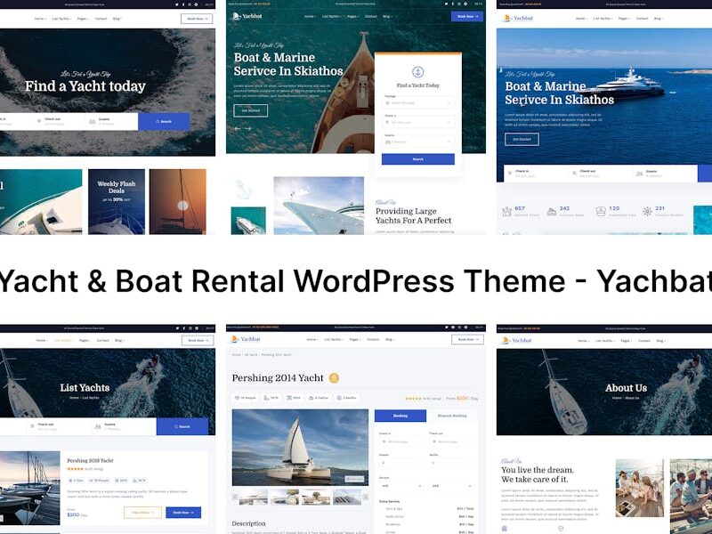 Yacht & Boat Rental WordPress Theme - Yachbat