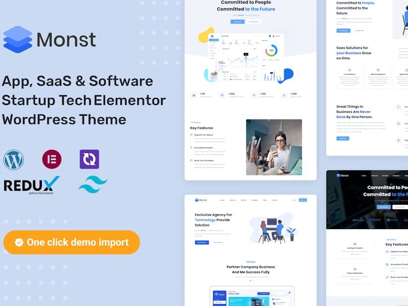 Monst - App, SaaS & Software Startup WP Theme