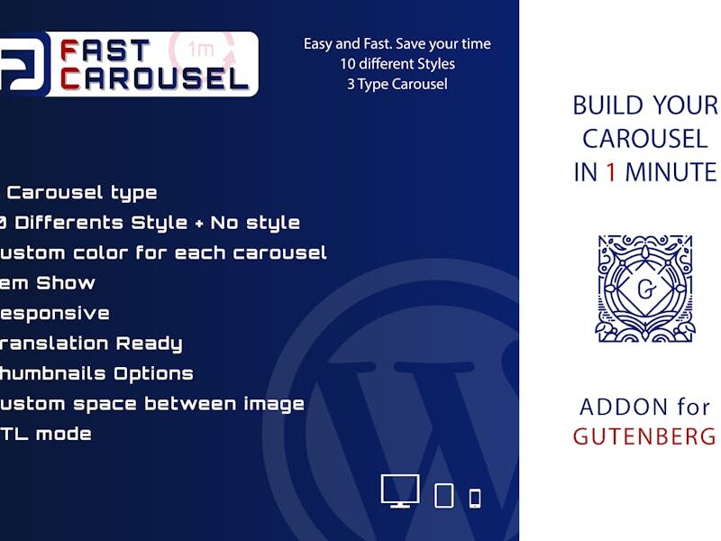 Fast Carousel for Gutenberg - WordPress Plugin