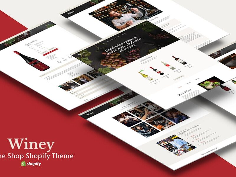 Winey - Liquor Store, Wine Shop Shopify Theme.