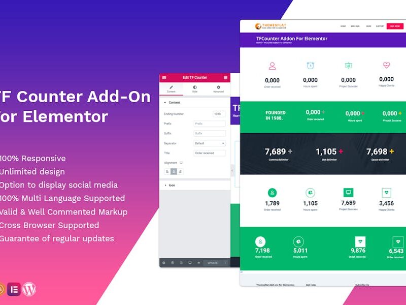 Counter addon - widget for Elementor