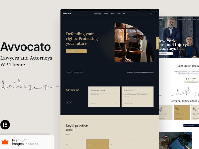 Avvocato - Lawyer & Attorney Elementor Pro Theme