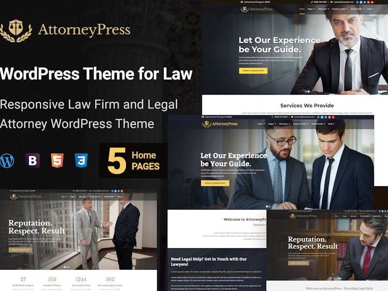 Attorney Press - Lawyer WordPress Theme
