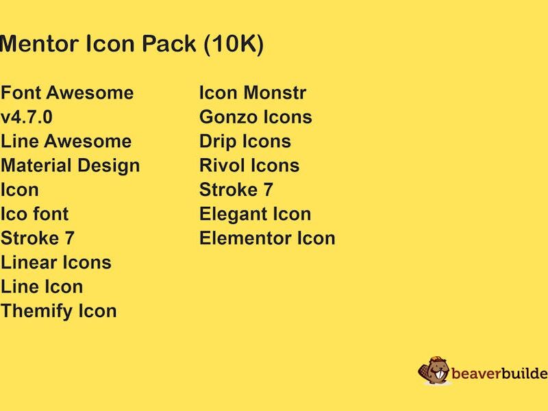 Mentor Icon Pack for Beaver Page Builder
