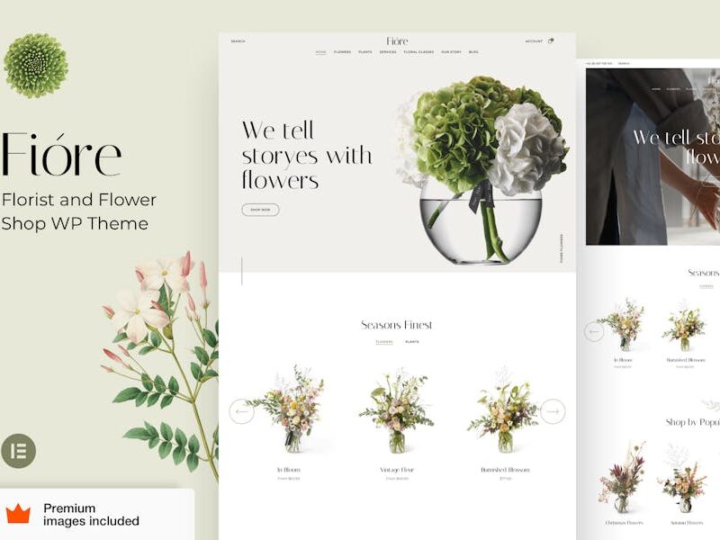 Fiore - Flower Shop and Florist Elementor Pro