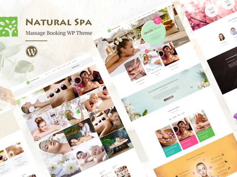 Natural Spa - Massage Booking Wordpress Theme