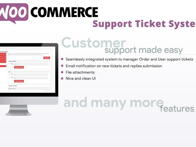 WooCommerce Support Ticket System