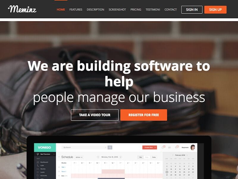 Meminz - Download Software Landing Page Theme