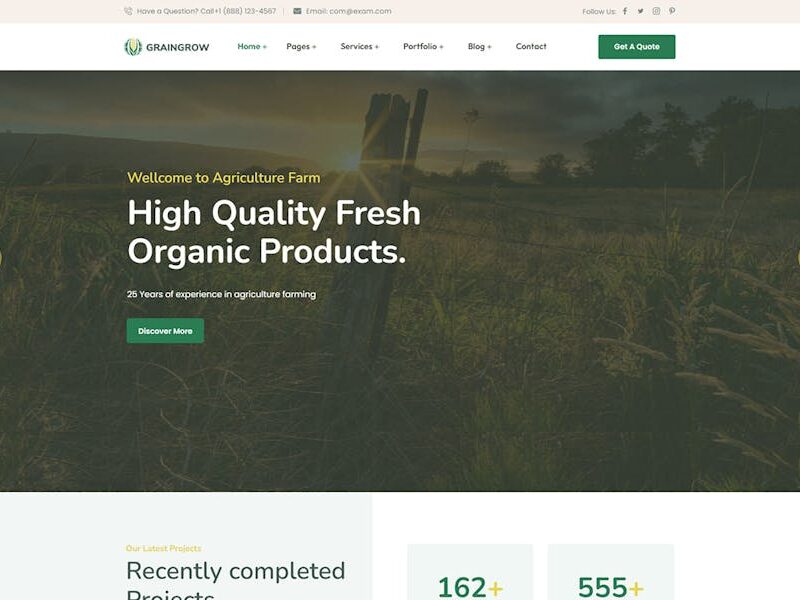 Graingrower – Agriculture Farming WordPress Theme