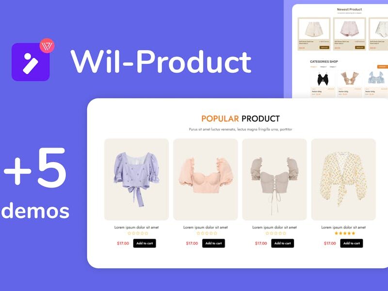 Wiloke WooCommerce Products Grid and Slider