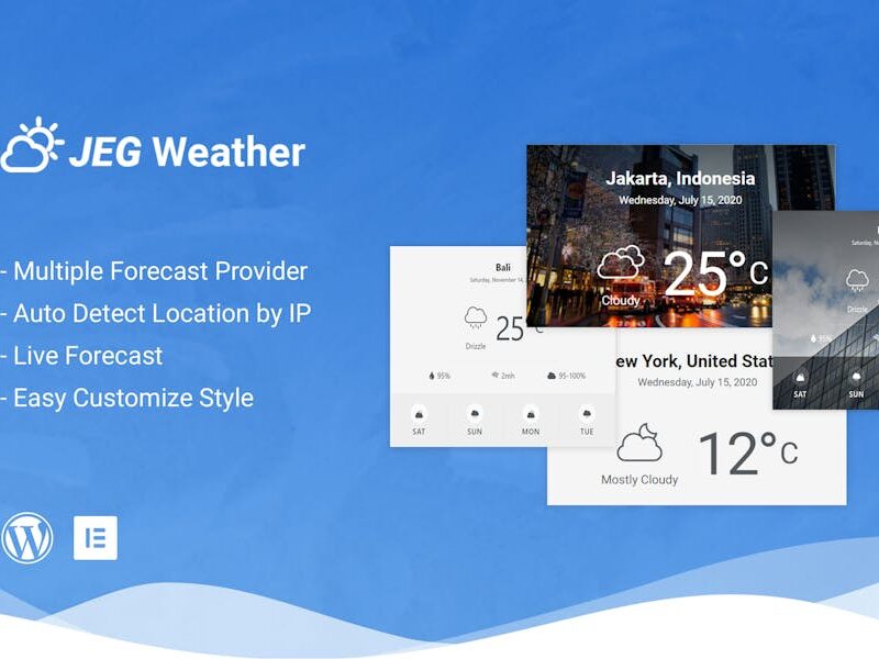 Jeg Weather Forecast Addon WordPress Plugin