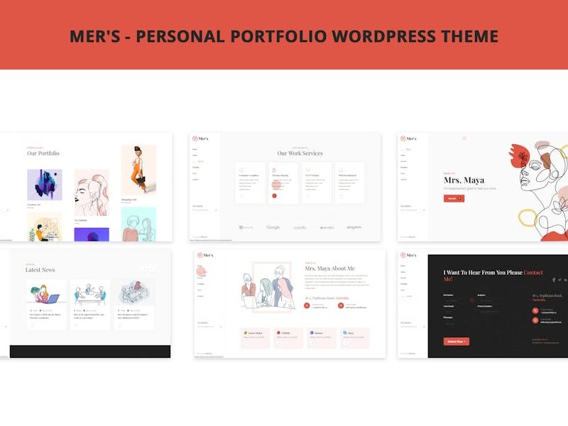 Mer's - Personal Portfolio WordPress Theme