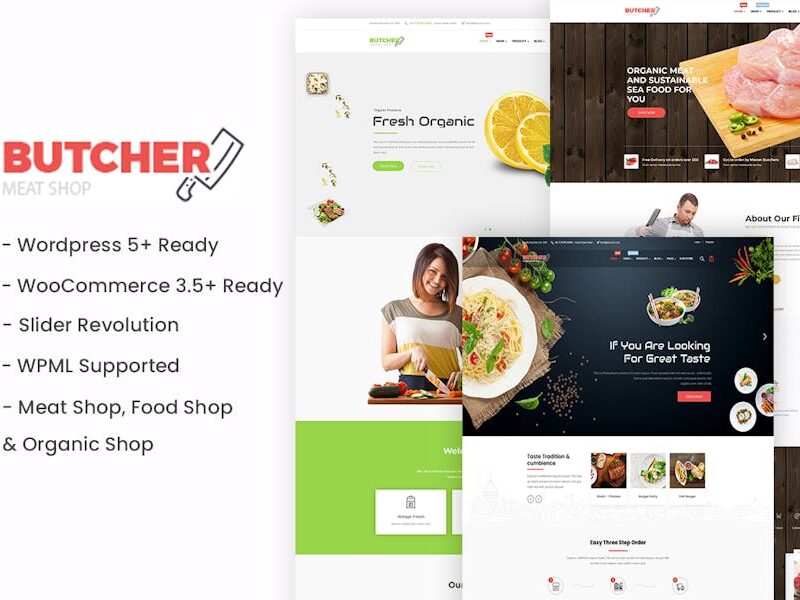 Butcher - Meat, Organic, Bakery WordPress Theme