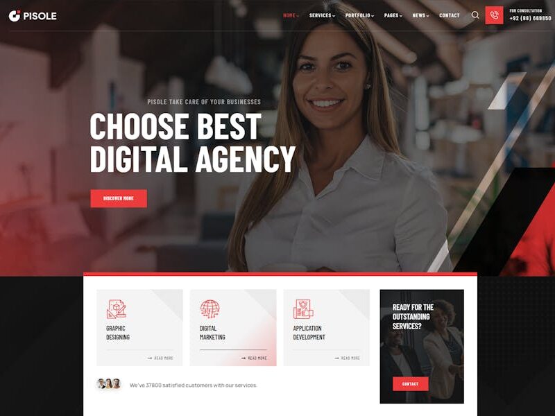 Pisole - Digital Creative Agency WordPress Theme