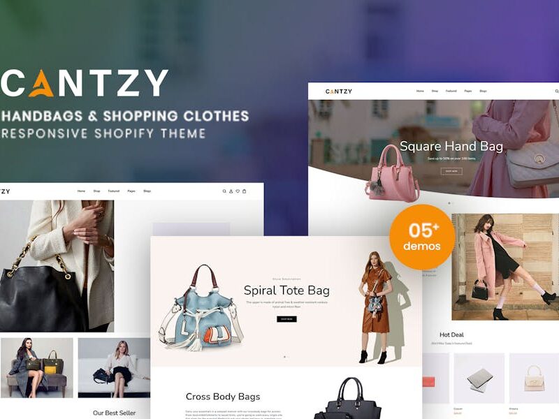 Cantzy - Handbags & Shopping Clothes Shopify Theme