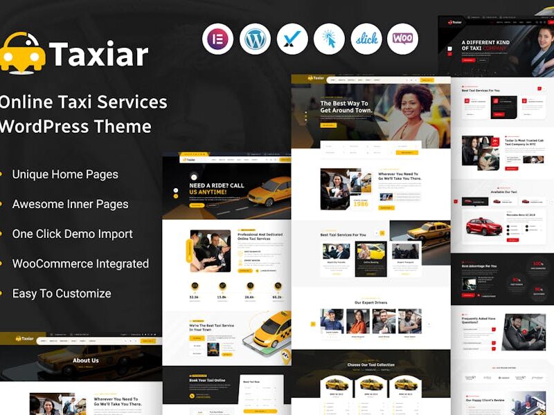 Taxiar - Online Taxi Service Wordpress Theme