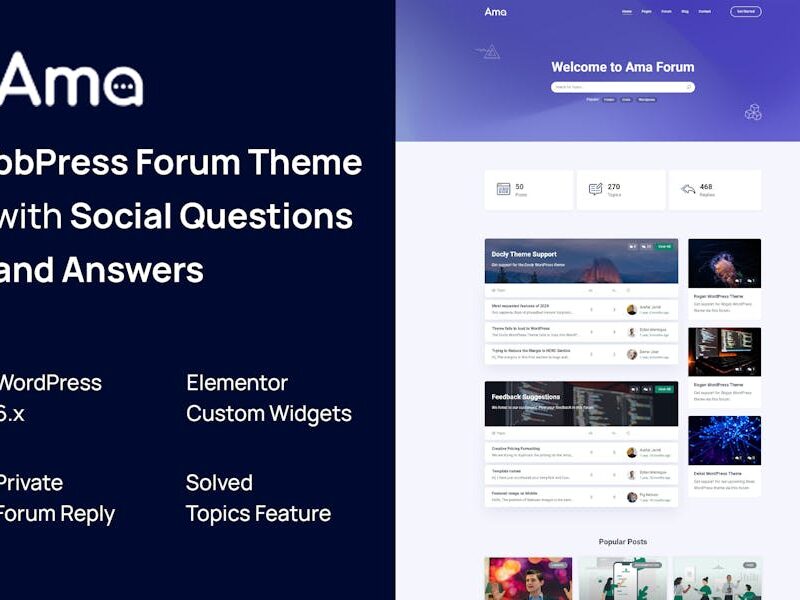 AMA - bbPress Forum WordPress Theme