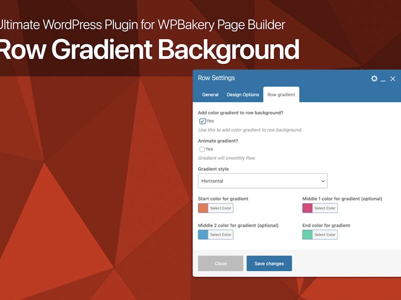 Row Gradient Background for WPBakery Page Builder