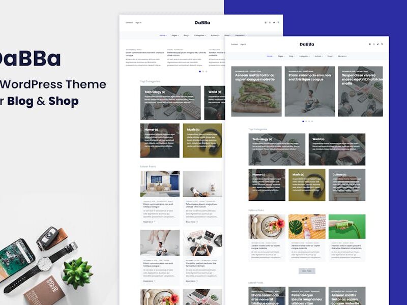 Dabba – A WordPress Theme For Blog & Shop