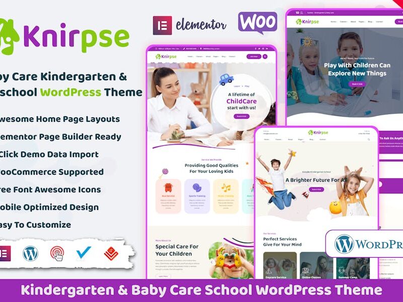 Knirpse – Kindergarten & Baby Care WordPress Theme