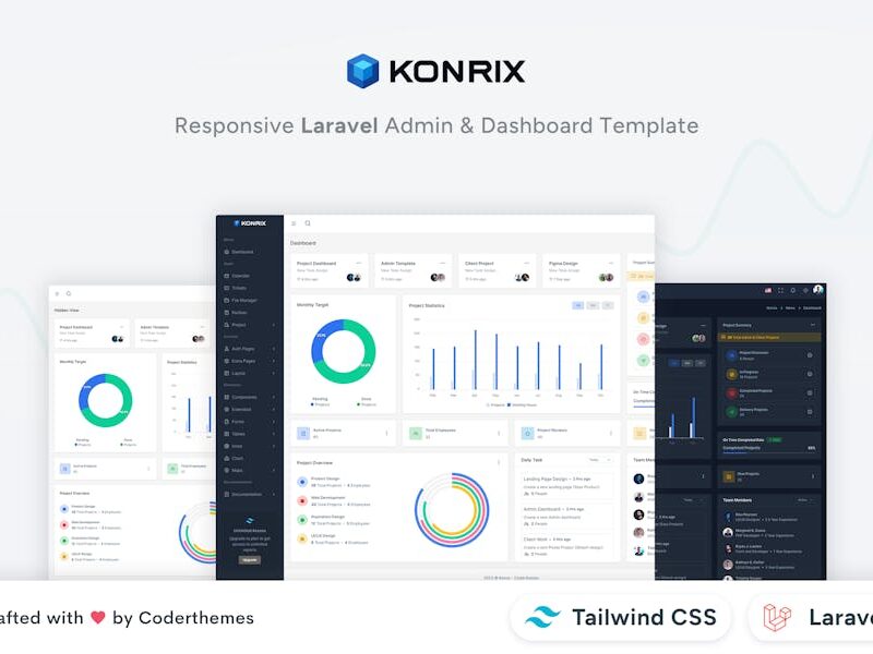 Konrix - Laravel Tailwind Admin Dashboard Template