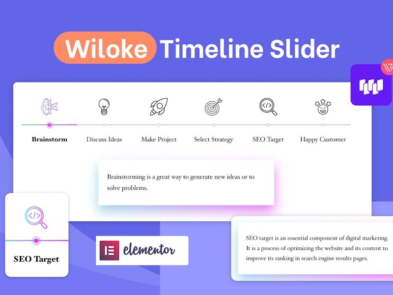 Wiloke Timeline Slider for Elementor