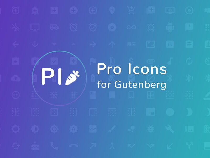 Pro Icons for Gutenberg WordPress Editor