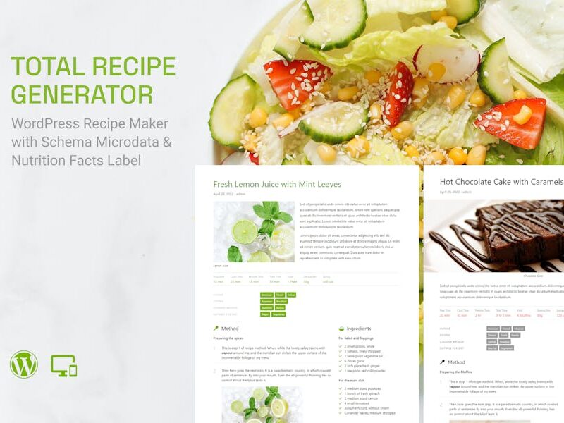 Total Recipe Generator (Recipe Gutenberg Block)