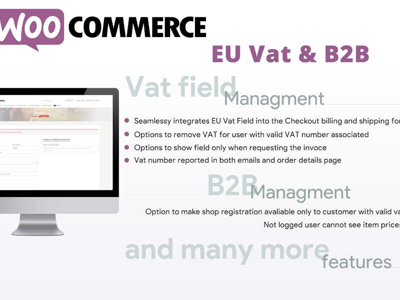 WooCommerce Eu Vat & B2B