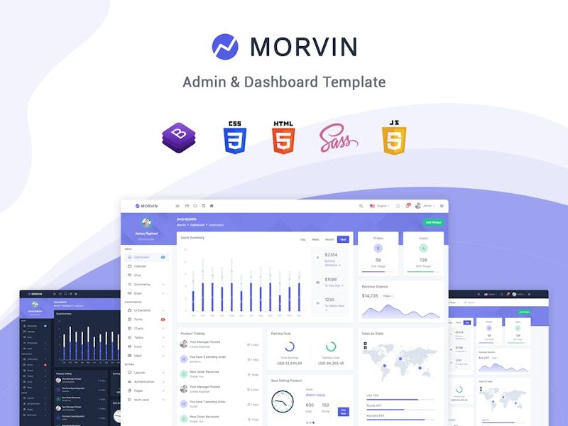 Morvin - Admin & Dashboard Template